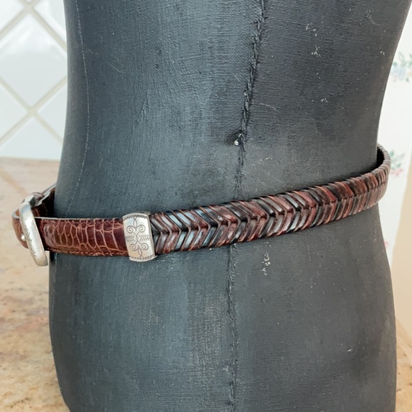 Brighton Brown Leather Belt SzMed - Picture 5 of 9
